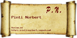 Pinti Norbert névjegykártya