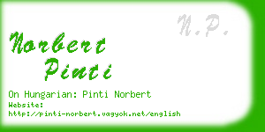 norbert pinti business card